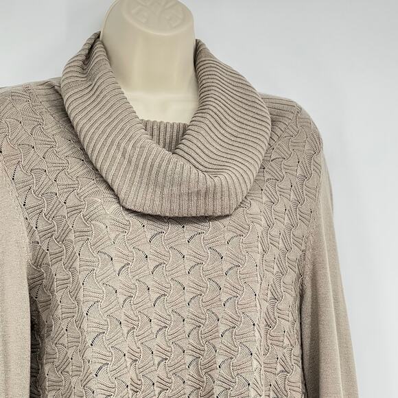 LEE Women's Lightweight Taupe Sweater M NWOT CottageCore Spring Travel - Picture 4 of 8